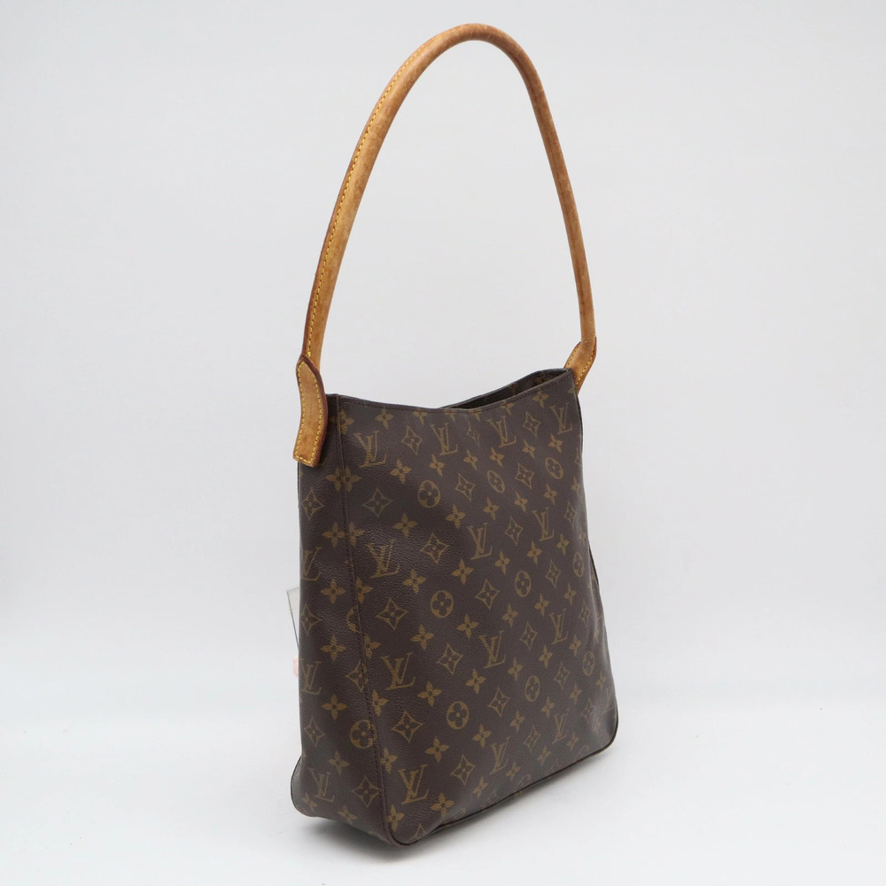 Louis Vuitton Monogram Looping Handbag Brown Canvas Leather